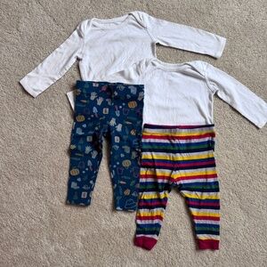 2 Outfits Primary Colors 12mo